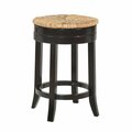 Carolina Chair & Table 24 in. Irving Swivel Rush Seat Counter Stool Espresso 1924R-ESP